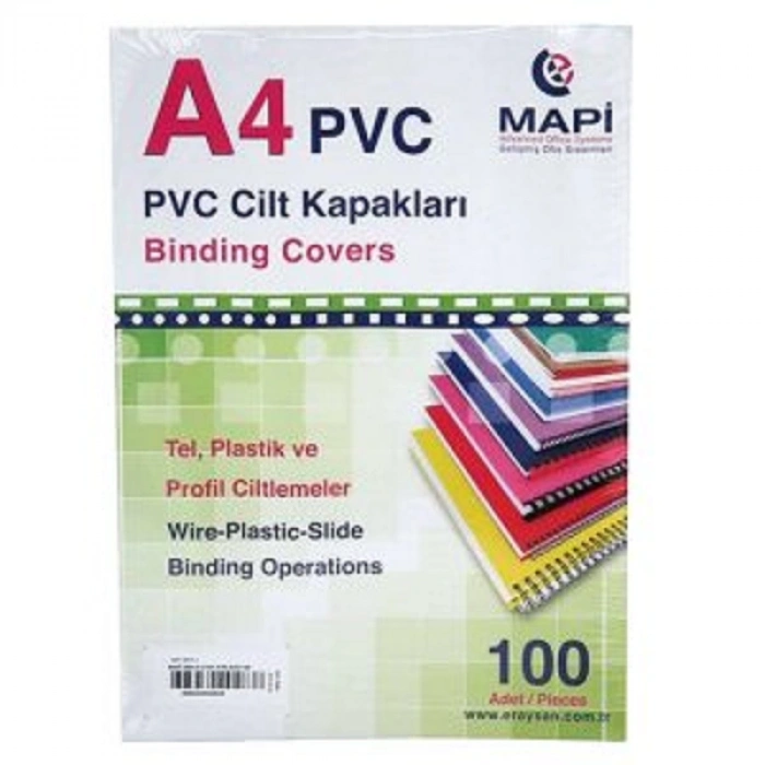 Mapi Cilt Kapağı Plastik Opak A4 160 Mıc Şeffaf 2040250