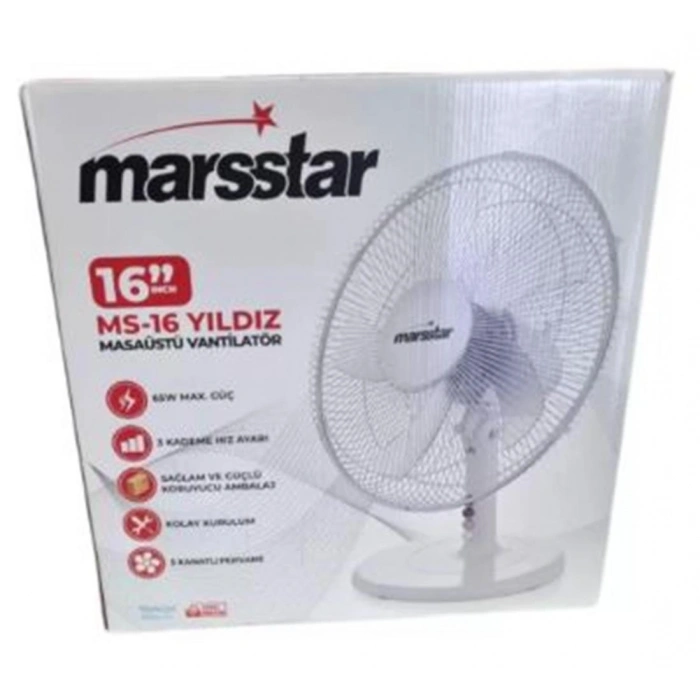 Marsstar Yıldız Masa Üstü Vantilatör Ms-16