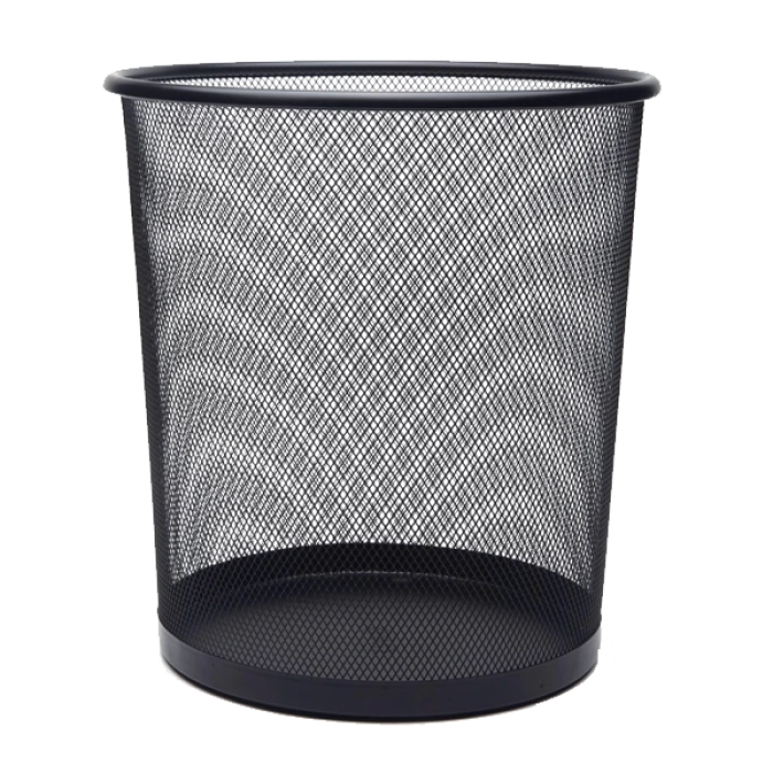 Mas Çöp Kovası Metal Tam Perforeli 10 LT Siyah 854