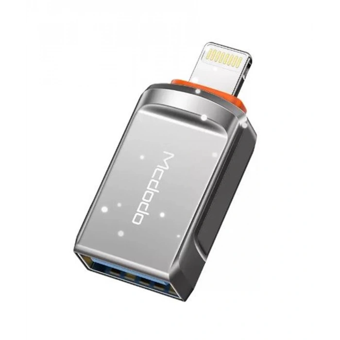 Mcdodo Ot-8600 Usb-a To Lightning Dönüştürücü Soket - Gri