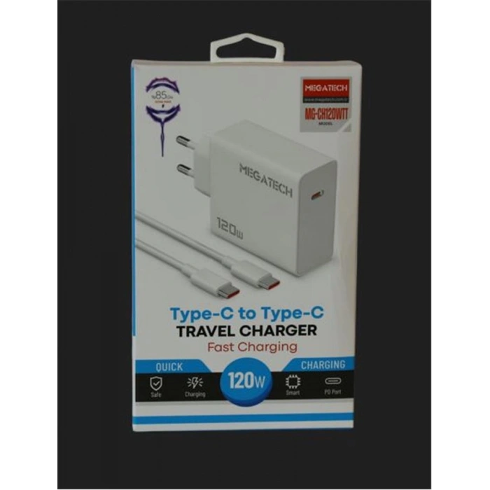 Megatech (mg-ch120wtt) 120w Type-c To Type-c Şarj Aleti