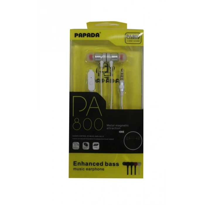 Megatech Papada Pa800 Beyaz Renk Mikrofonlu Mıknatıslı Kulaklık