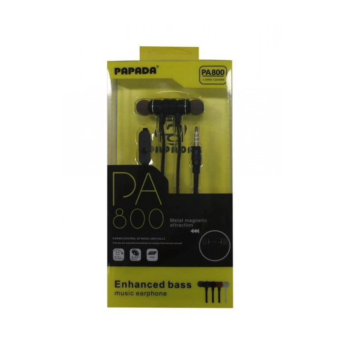 Megatech Papada Pa800 Siyah Renk Mikrofonlu Mıknatıslı Kulaklık