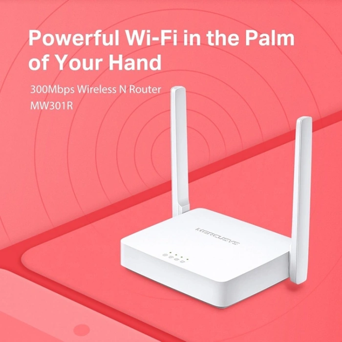Mercusys Mw301r, 3port, 300mbps, 2.4ghz Wifi, Masaüstü, Megabit, Router