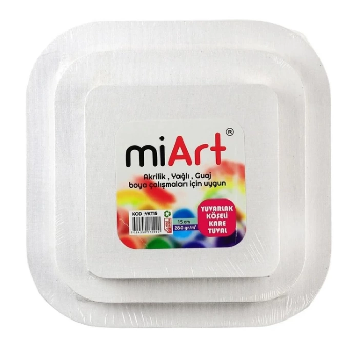 Miart Tuval Yuvarlak Köşeli Kare 25 Cm