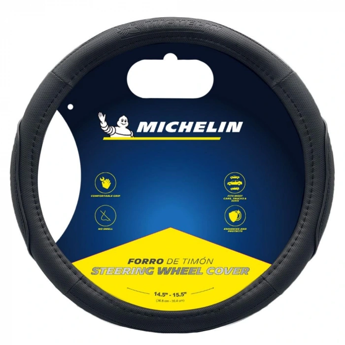 Michelin Mc1003n Premium Suni Deri Direksiyon Kılıfı Siyah