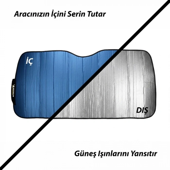Michelin Mc3000 130x70cm Universal Balonlu Premium Ön Cam Güneşliği