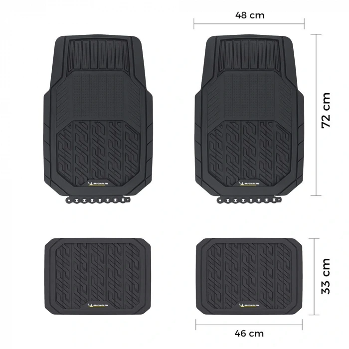 Michelin Mc34587 Tüm Araçlara Uyumlu 4 Parça Üniversal 3d Havuzlu Oto Paspas