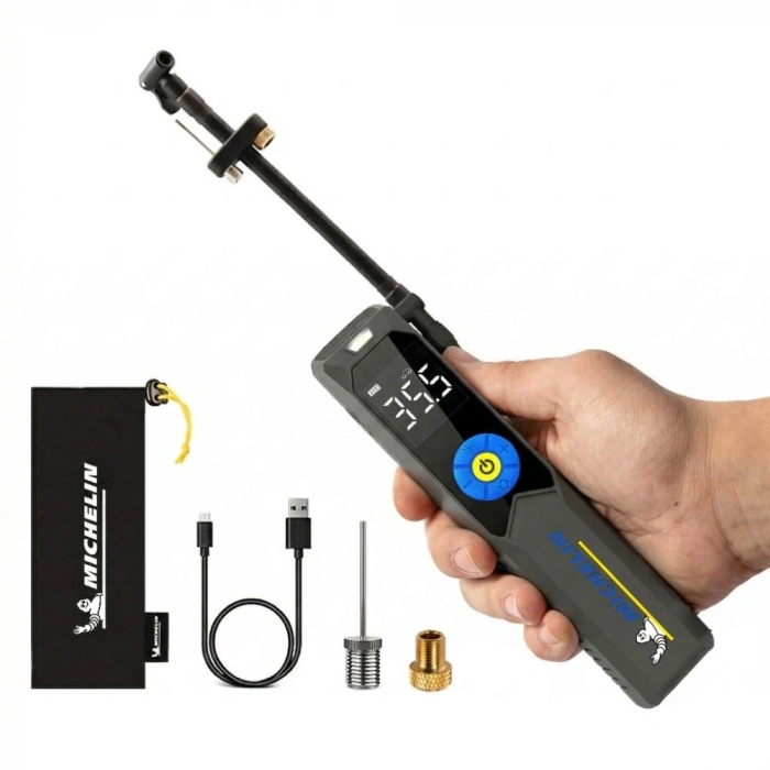 Michelin Mc34648 Şarjlı Li-ion 150 Psı Taşınabilir Dijital Basınç Göstergeli Led Aydınlatmalı Lastik Şişirme Pompası