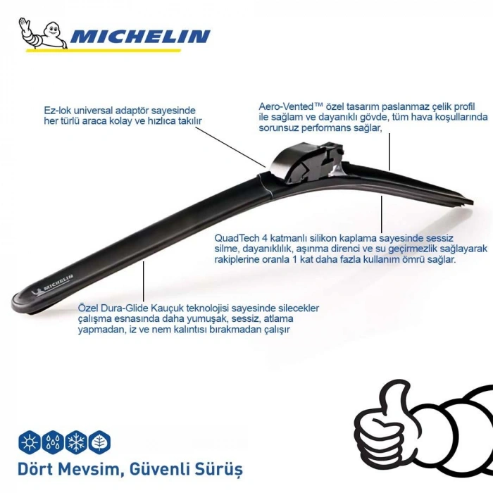 Michelin Multıfıt™ Mc33979 70cm 1 Adet Universal Muz Tipi Silecek