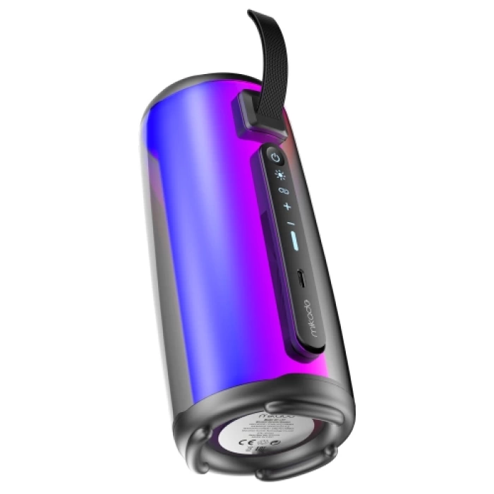 MIKADO MD-17BT, CAPELLA, 10W, Taşınabilir, USB/AUX/BT/TF, RGB Işıklı, Transparan, 1800mAh, Mikrofon, Karaoke, Bluetooth Speaker,