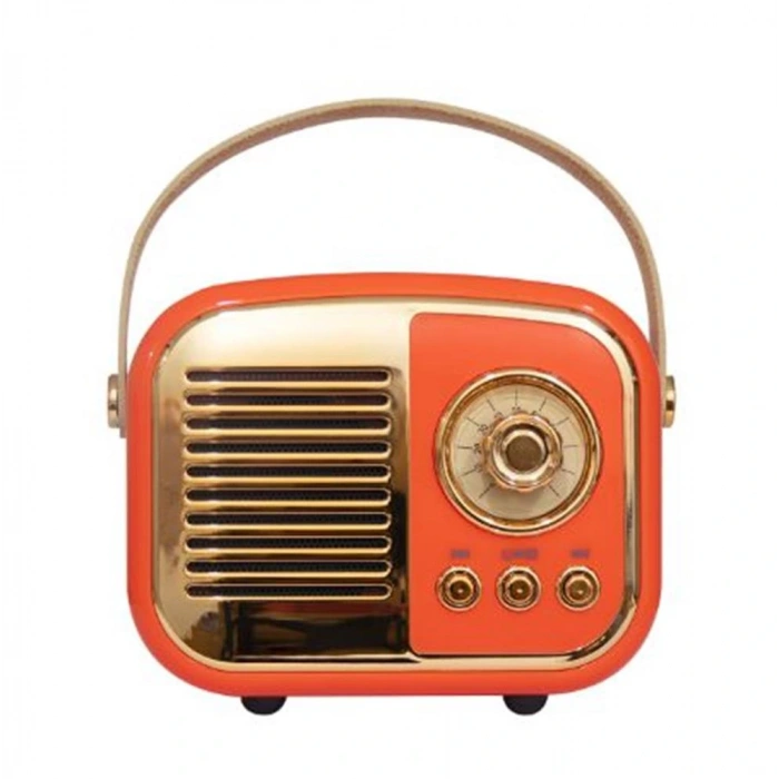 Mikado Md-24bt Echoes 3w 800mah Turuncu Usb+tf Kart+bluetooth Destekli Klasik Retro Müzik Kutusu