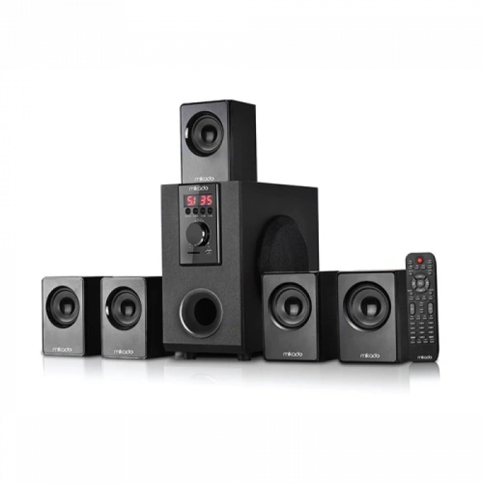 Mıkado Md-505, 70w, 5+1, Masaüstü, Fm/bt/sd/usb, Siyah Kasa, Speaker
