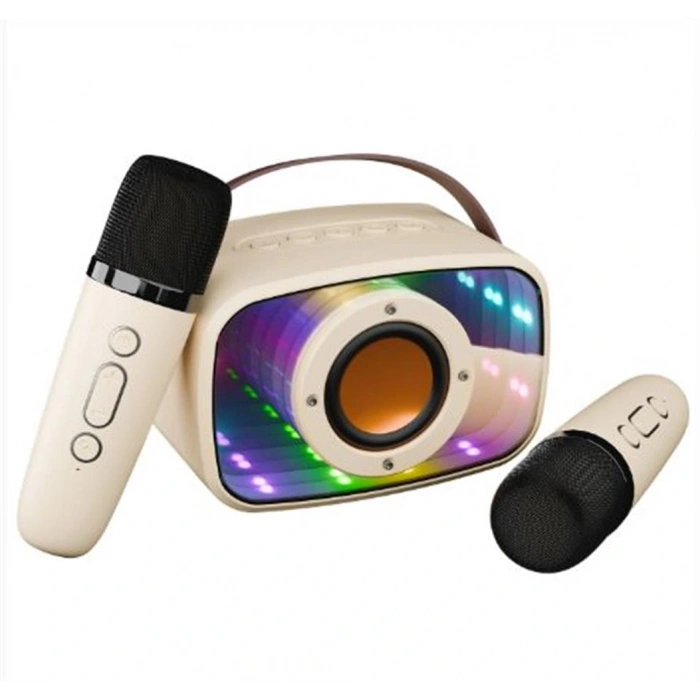 Mikado Md-57bt Endless 5w Bej Tf + Usb + Aux + Bt Destekli 2 Wireless Karaoke Mikrofon 1200mah