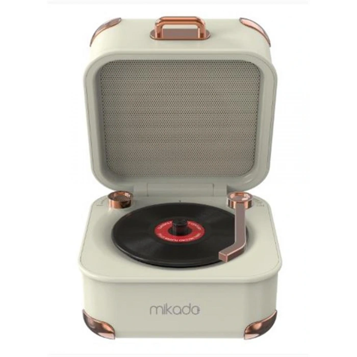 Mikado Md-62bt 5w 1200mah Krem Tf Kart + Bluetooth Destekli Klasik Retro Müzik Kutusu