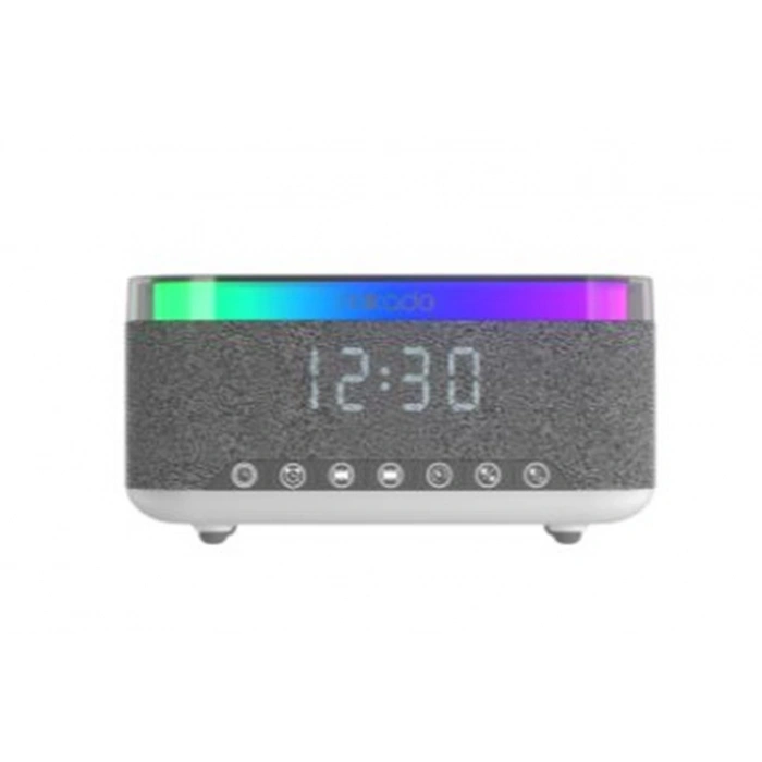Mikado Md-w10 1200mah 10w Gri Bt, Usb, Kablosuz Şarjlı Rgb-alarmlı Saat Speaker