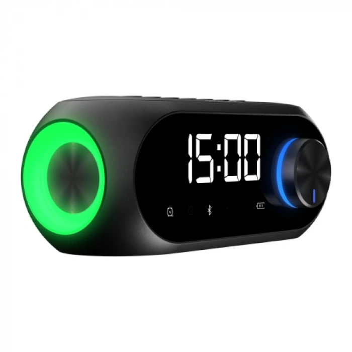Mıkado Md-w7, Siyah, 5w, Fm Radyo, Usb, Aux, Bluetooth, Kablosuz, Taşınabilir, 1200mah Batarya, Alarmlı Saat, Derece Ve Speaker