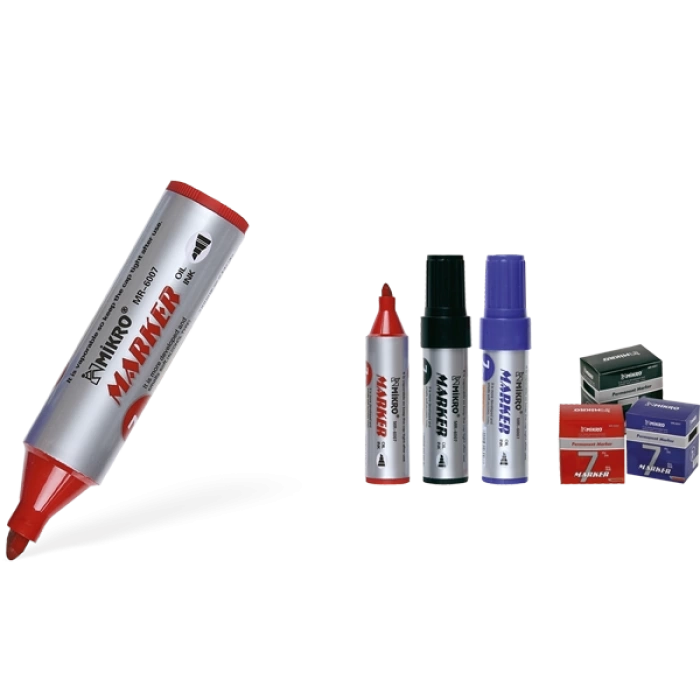 Mikro Markör Permanent Jumbo 7 MM Kırmızı MR-6007