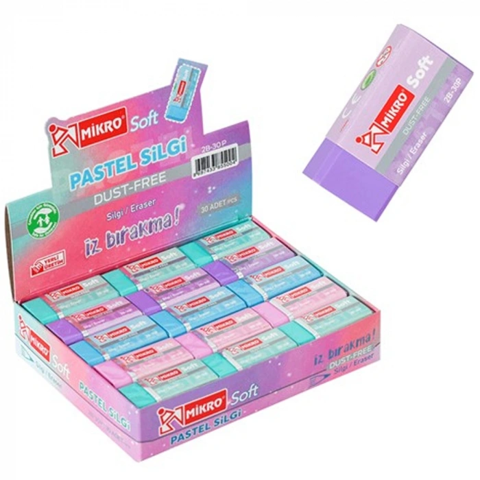 Mikro Silgi Soft Pastel 2b-30p