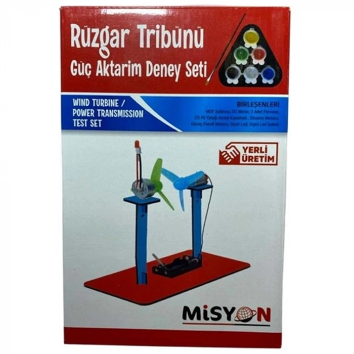 Misyon Rüzgar Tribünü Güç Aktarım Deney Seti Msy-30