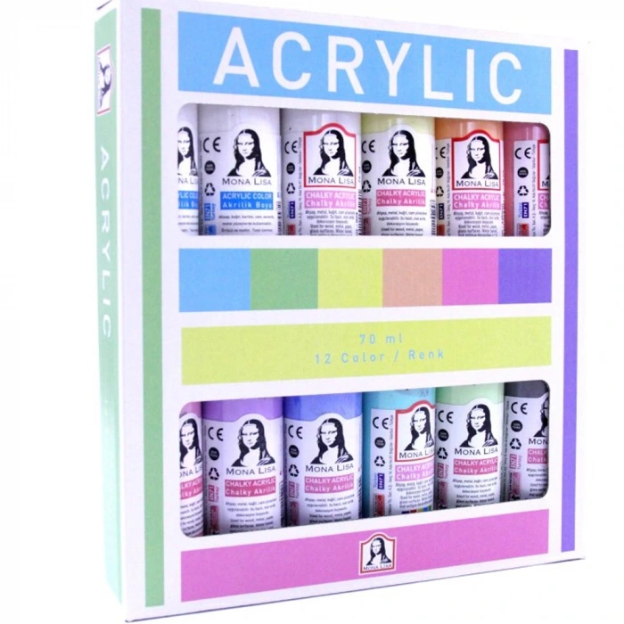 Mona Lisa Akrilik Boya 12x70 Ml Set (chalk)