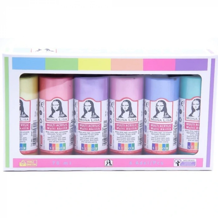 Mona Lisa Akrilik Boya Multi 6x70 Ml İnci Set Sd1006ı