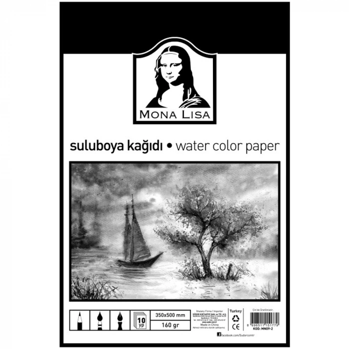 Mona Lisa Sulu Boya Kağıdı 35x50 160 Gr 10 Yp