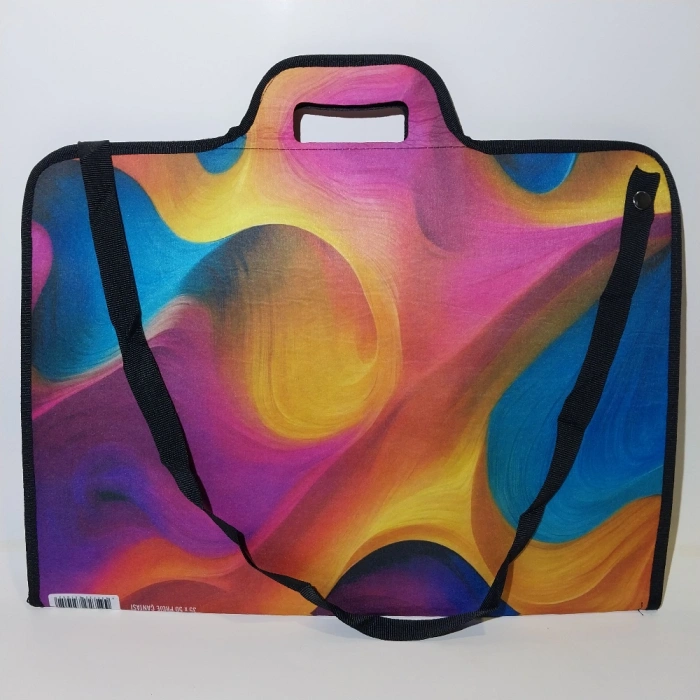 Mor Mavi Kumaş Proje Çantası 35x50