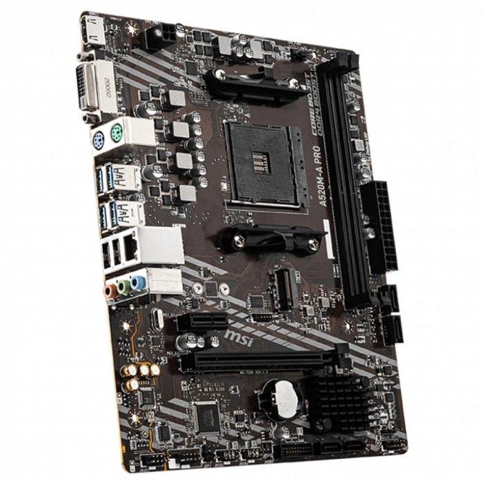 Msi A520m-a Pro Amd A520 Soket Am4 Ddr4 4600(oc)mhz Matx Gaming Anakart