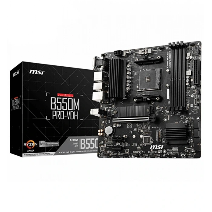 Msi B550m Pro-vdh Am4 Ddr4 4400(oc) Hdmı Dp Vga M.2 Usb3.2 Matx Anakart
