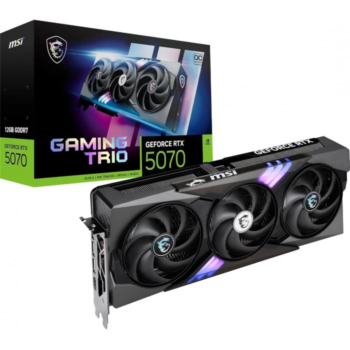 Msi Geforce Rtx5070 12g Gaming Trio Oc 12gb Gdrr7 192b Dx12 Pcıe 5.0 X16 (3xdp 1xhdmı) Ekran Kartı