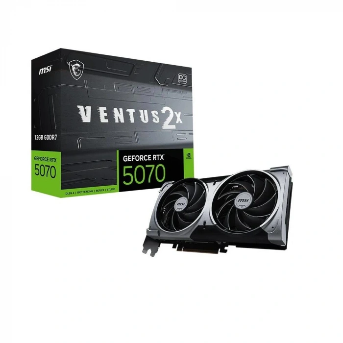 Msi Geforce Rtx5070 12g Ventus 2x Oc 12gb Gddr7 192 Bit Dlss 4 Ekran Kartı