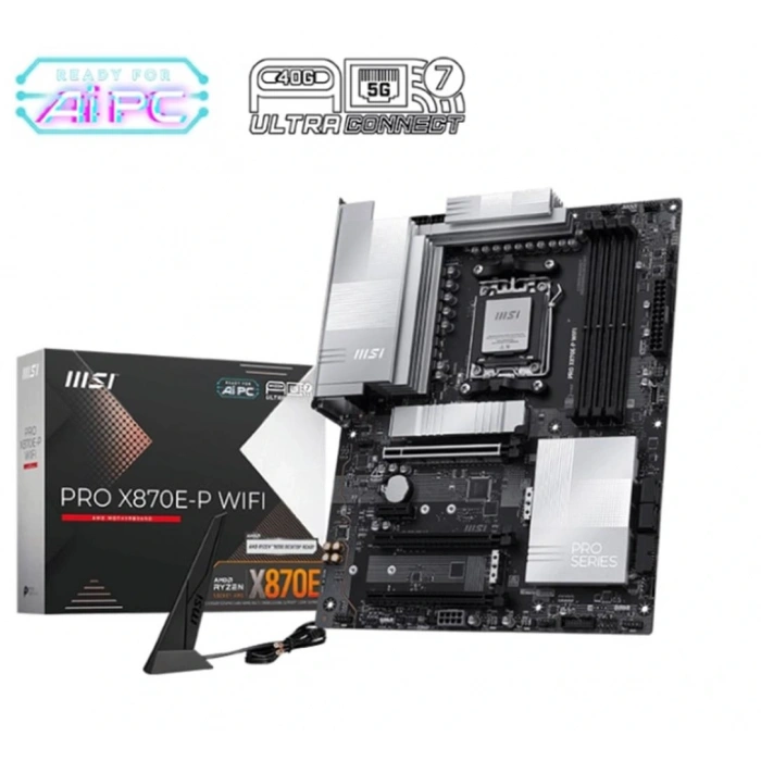Msi Pro X870e-p Wıfı Ddr5 Amd X870e Am5 Soket Ddr5 8200+(oc)mhz Atx Oyuncu (gaming) Anakart