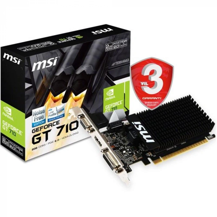 Msı Vga Gt 710 2gd3h Lp Gt710 2gb Ddr3 64b Dx12 Pc Ekran Kartı