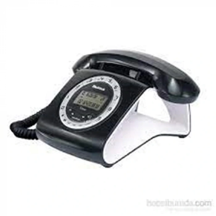 Multitek Retro Özel Tasarımlı Kablolu Siyah-Kırmızı-Gri-Turuncu-Beyaz Masa Üstü Telefon