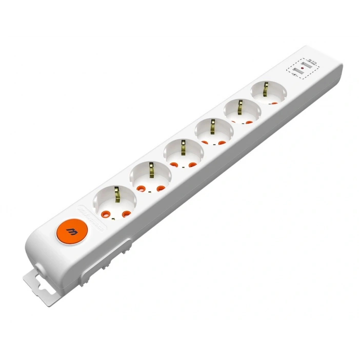 Mutlusan Rı-tech 6lı Anahtarlı 2usb Klemensli Topraklı  Grup Priz  (001 175 650001 00 00)