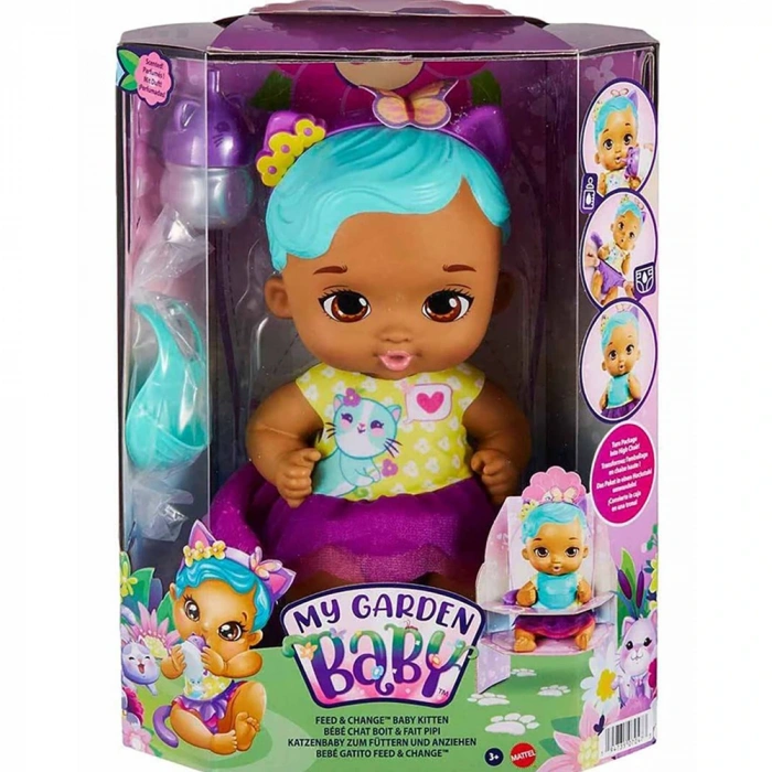 My Garden Baby Yavru Kedi Bebeğimin Bakım Zamanı: Mavi Saçlı Bebek Hhl22