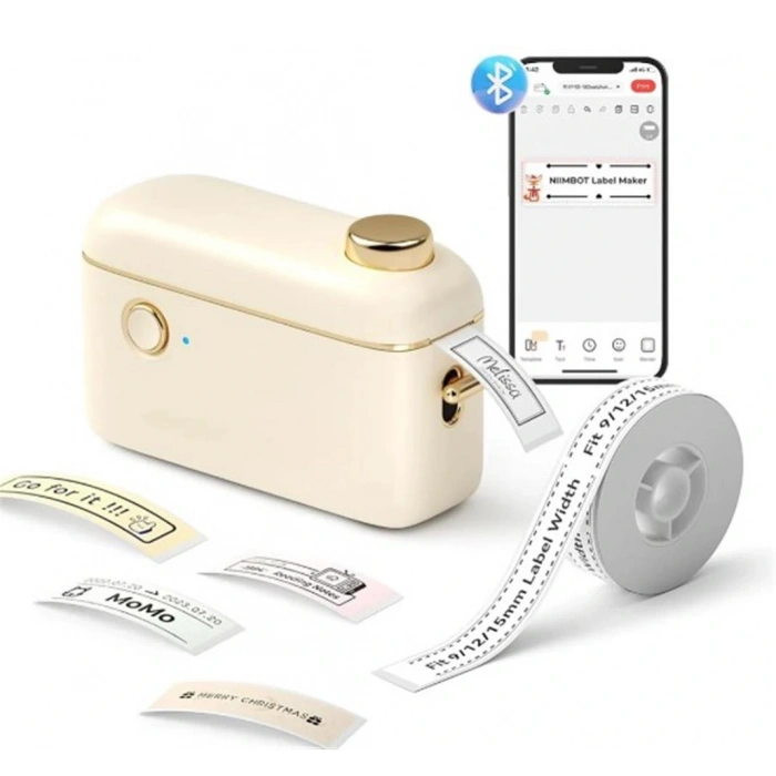 NIIMBOT H1S Cream Termal Taşınabilir Bluetooth Etiket Yazıcısı