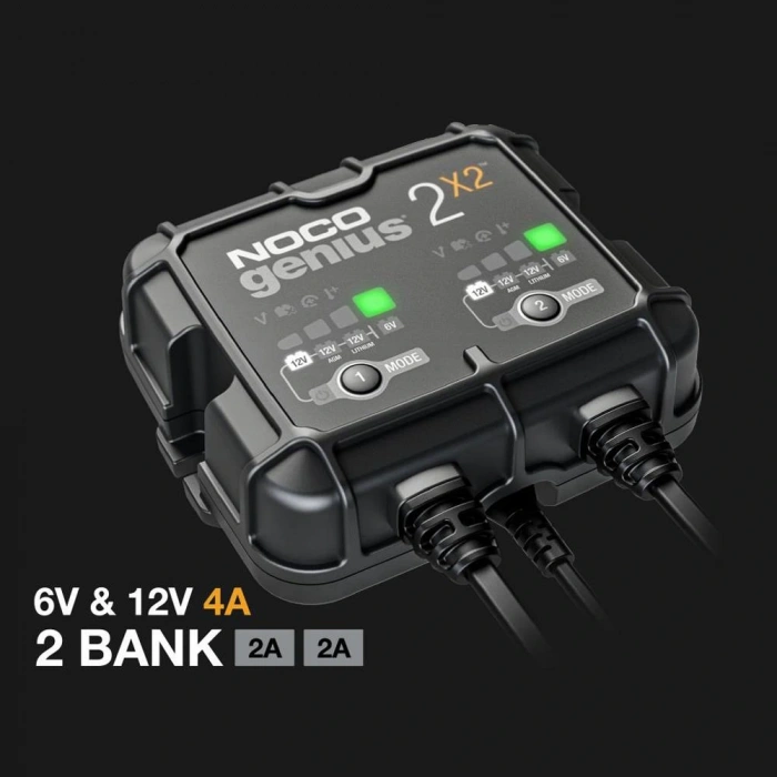 Noco Genıus2x2 6v/12v 40a Çoklu/2’li Akıllı Akü Şarj Ve Akü Bakım/desülfatör