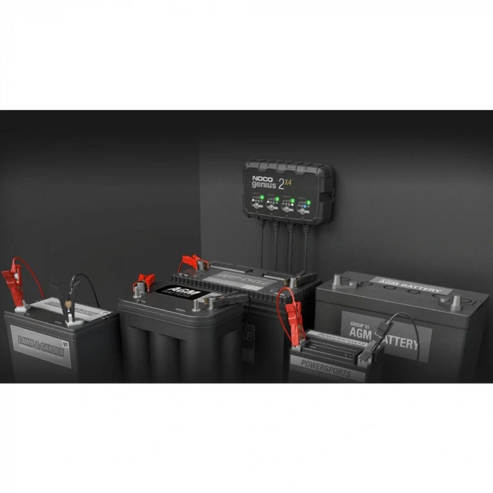 Noco Genıus2x4 6v/12v 40a Çoklu/4’lü Akıllı Akü Şarj Ve Akü Bakım/desülfatör