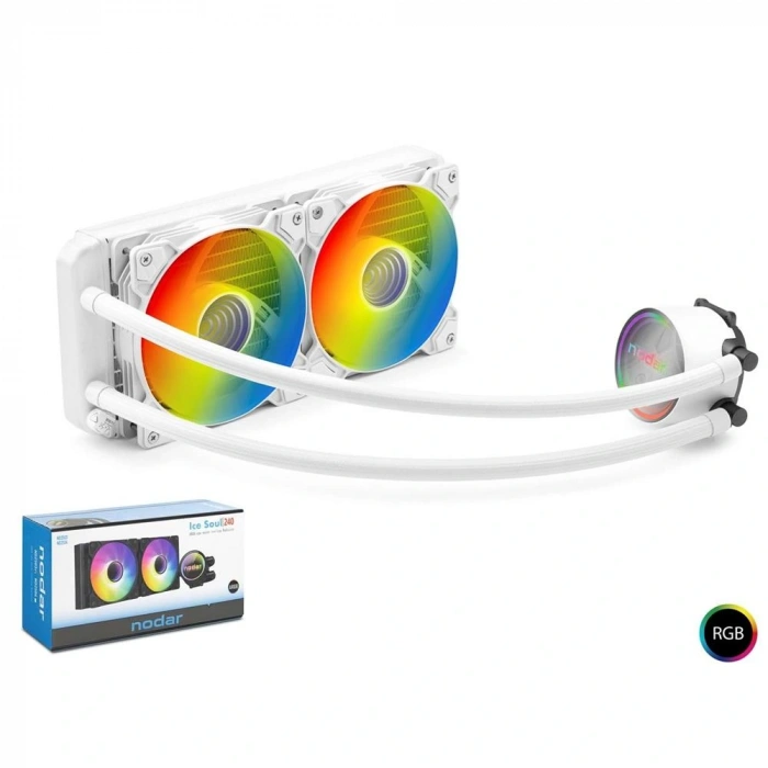 Nodar Nd2504 Sıvı Soğutma Fan 240 Argb 24cm Beyaz