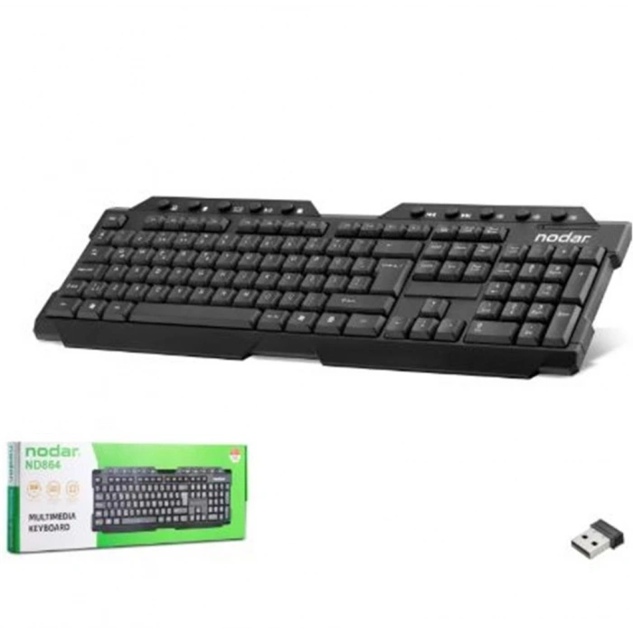Nodar Nd864 Kablosuz Multimedya Klavye Smart Tv Uyumlu - Siyah