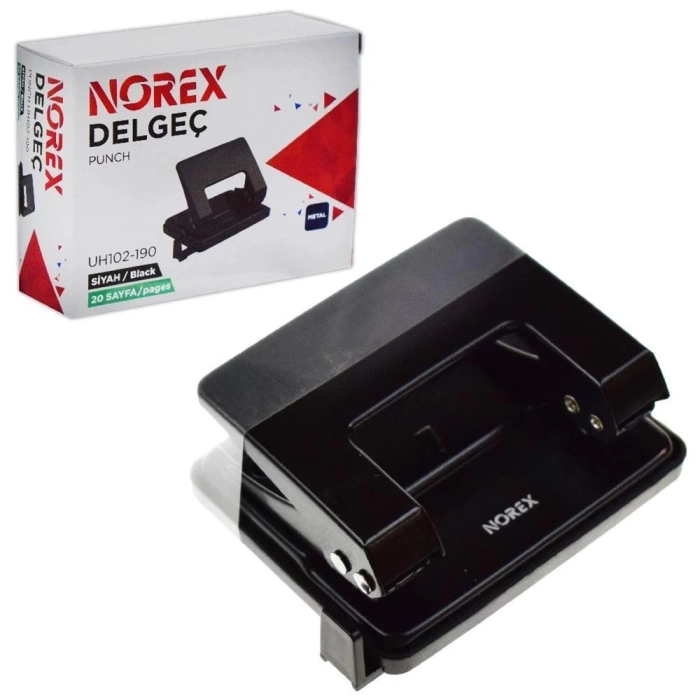 Norex Perfaratör ( Delgeç ) Metal 20 Syf Siyah UH102-190