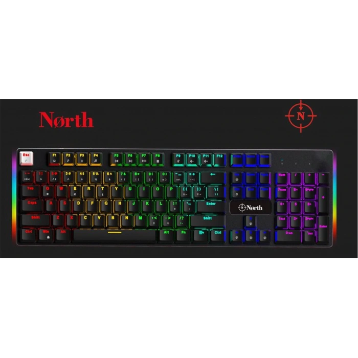 North Shield Blue Switch Türkçe Q RGB Mekanik Gaming Klavye