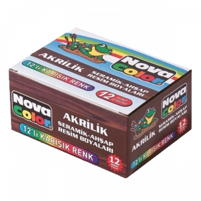 Nova Color Akrilik Boya Şişe 30 Cc 12 Renk Nc-179