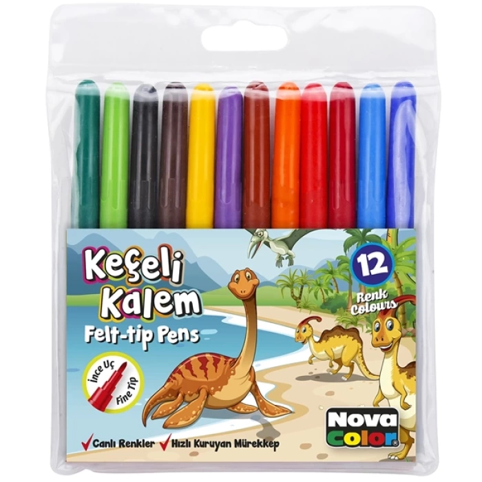 Nova Color Keçeli Kalem 12 Li NC-620