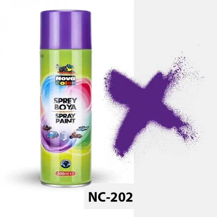 Nova Color Sprey Boya 200 Ml Mor Nc-808