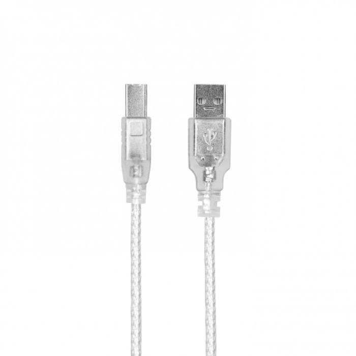 OEM USB250, Şeffaf, USB Yazıcı Kablosu, 5 Metre