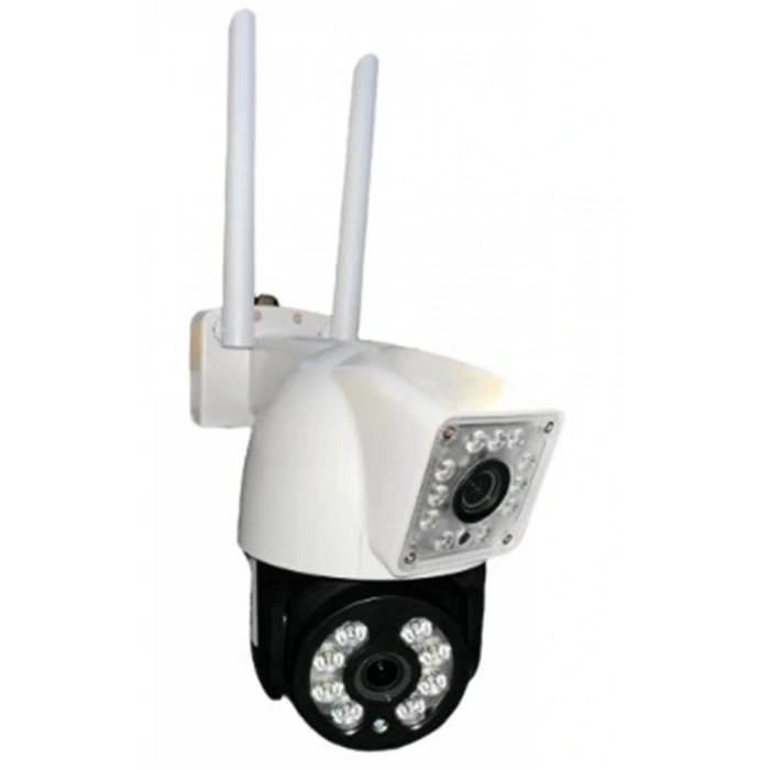 OKam O-Kam-3011 Çift Kameralı Full HD 4 MP Gece Görüşlü IP Wi-Fi PTZ Güvenlik Kamerası