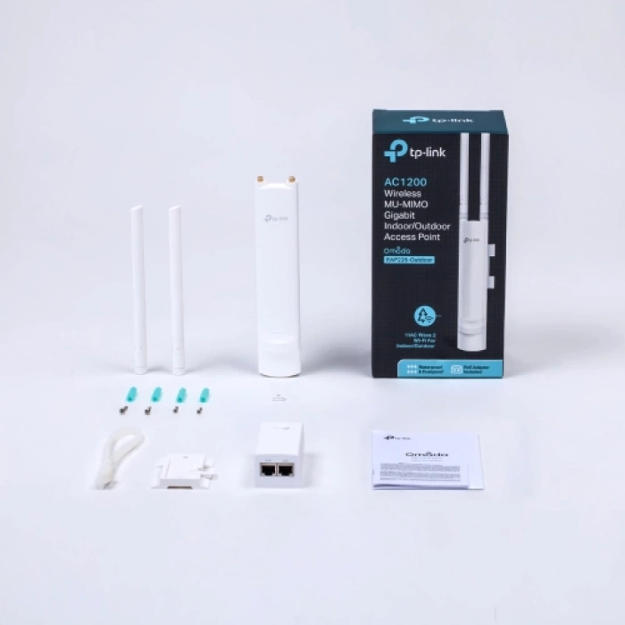 OMADA EAP225 Outdoor, 1Port Gigabit PoE, 1200Mbps, Dual Band, Aktif Poe, Indoor/Outdoor Access Point